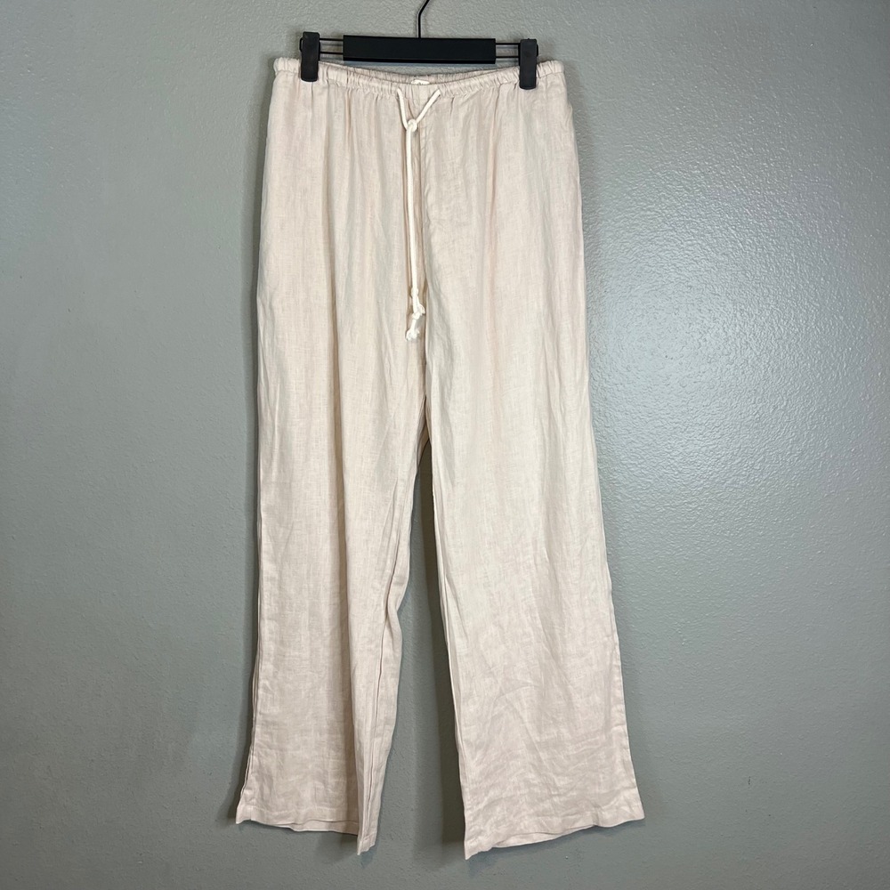 John Galt Linen Pant Size XS / S Pull On Elastic Waist Coastal Boho Pockets